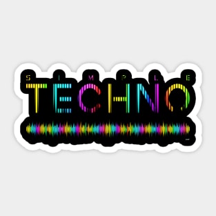 Simple Techno Equalizer Color EDM Sticker